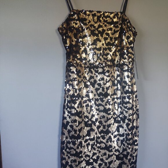 NWT Leopard-BEADed Mini-Dress~ Size: Xs - Picture 2 of 11